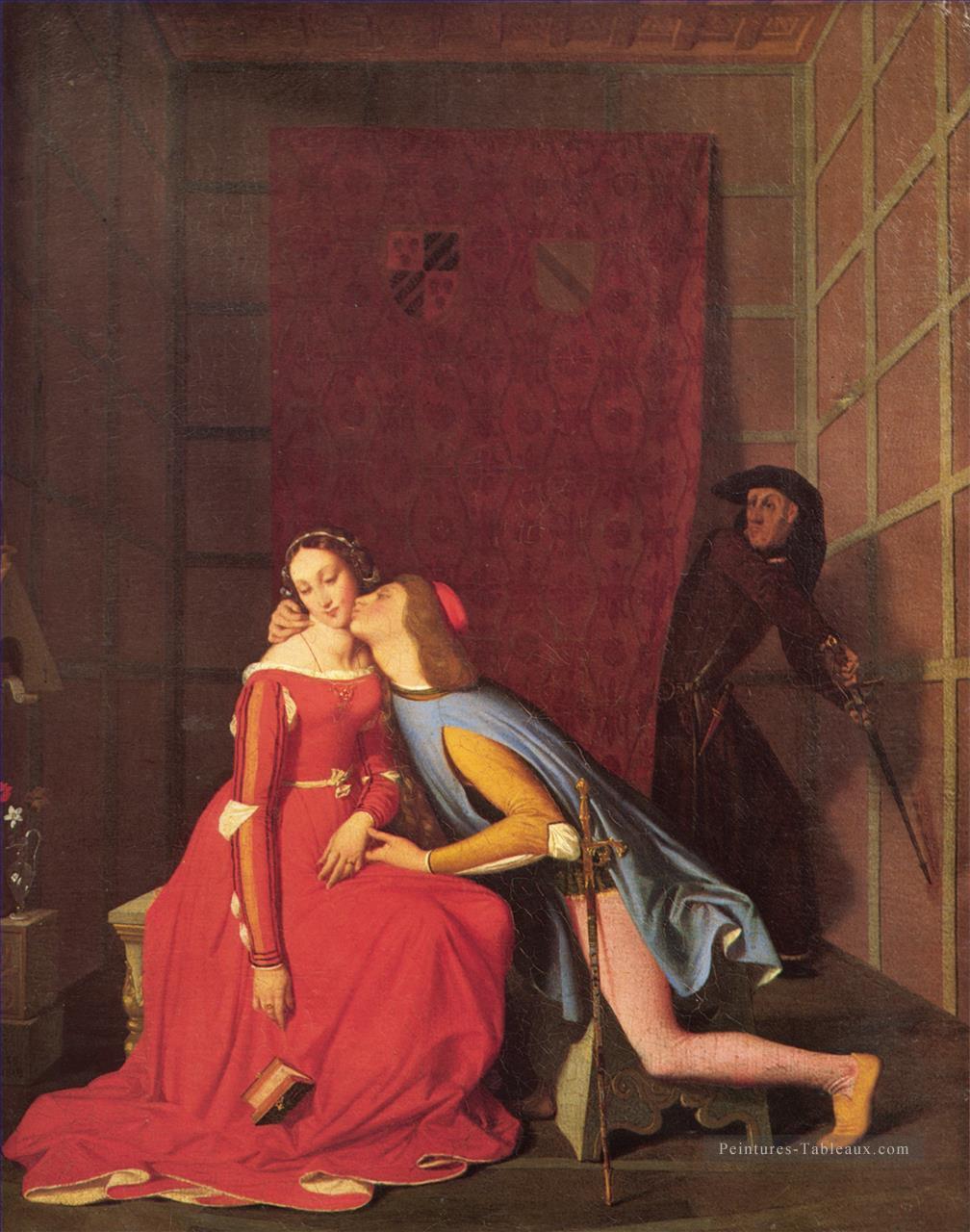 Paolo et Francesca 1819 néoclassique Jean Auguste Dominique Ingres Peintures à l'huile